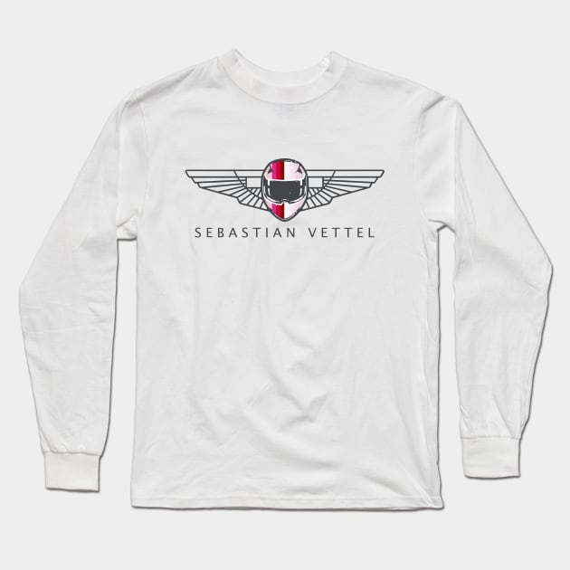 Sebastian Vettel Long Sleeve T-Shirt by jaybeetee